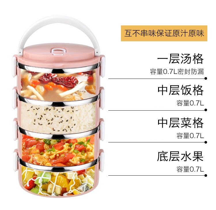 不锈钢学生上班族便当盒保温饭盒创意保温桶大容量便携详情4