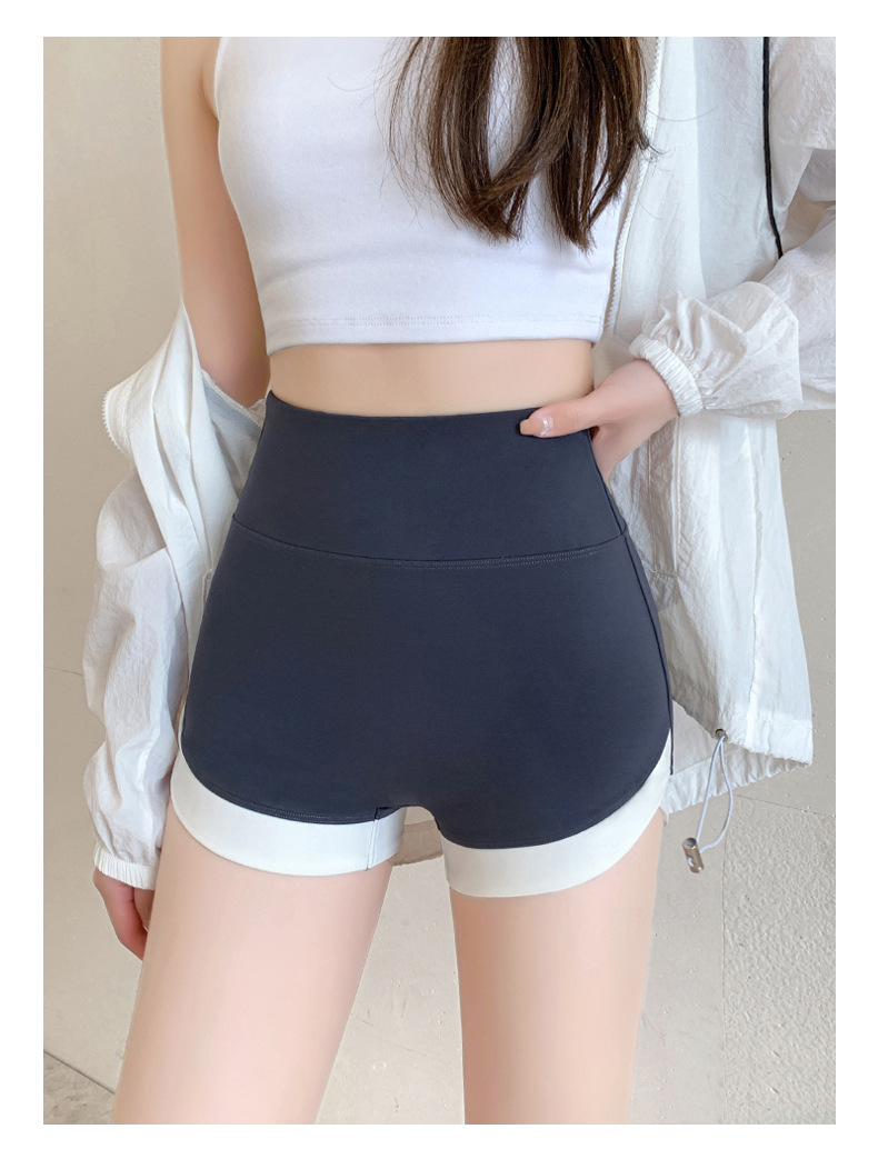 Summer outerwear: thin, color-blocking shorts, leggings, high-waisted Barbie safety pants, three-part, no embarrassing lines, shark pants for women pic 34