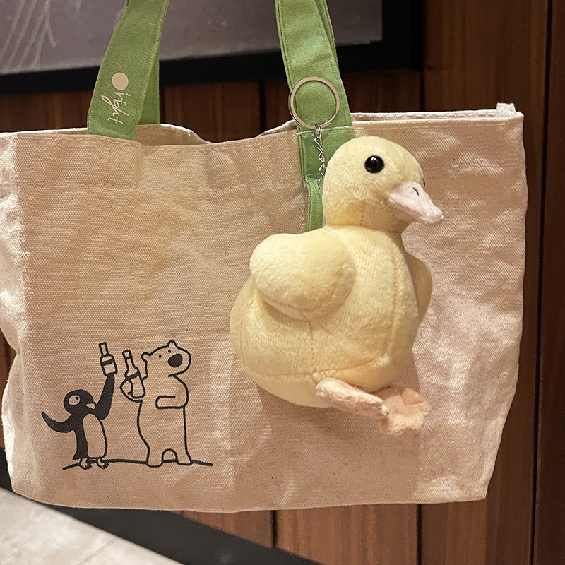 Long-haired chicken hanging machine, plush male chicken duck backpack, doll keychain decoration, mini doll hanging piece pic 8