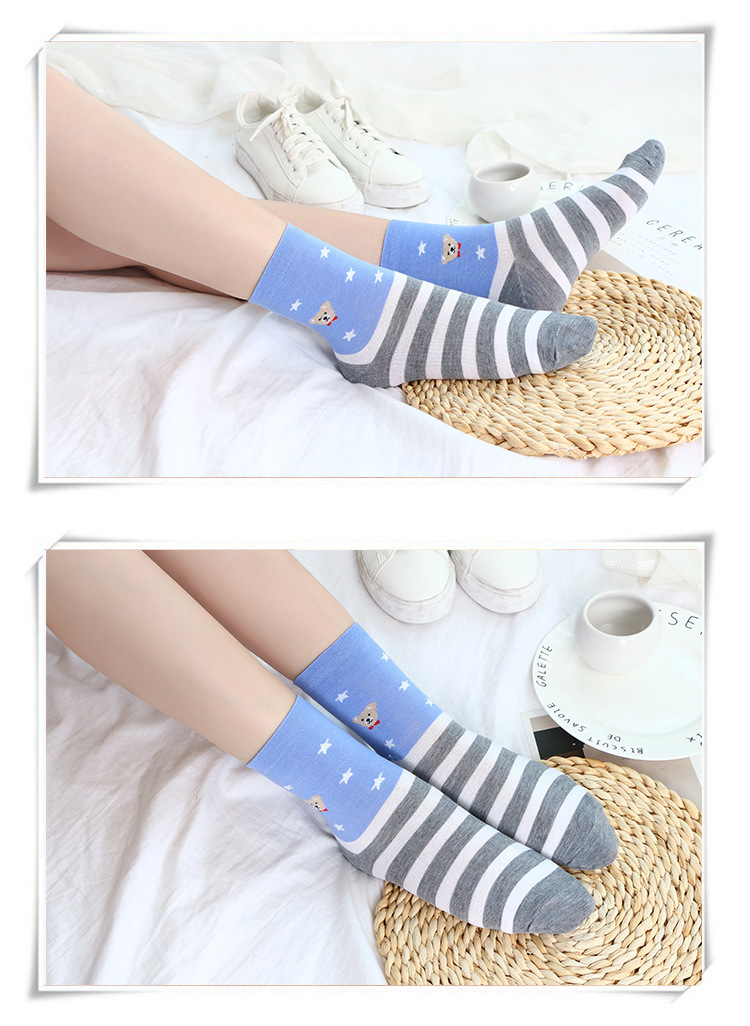 Otoño invierno nuevos calcetines de mujer day set candy color tubo medio calcetines de algodón de mujer noreste calcetines de mujer fábrica lote recto pic 7