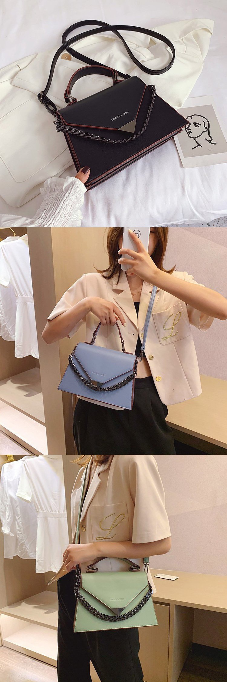 Comercio exterior nuevo estilo crossbody bolsa de mujer mujer multimoda primavera 2022 moda mujer una bolsa de hombro bolsa de cadena pic 18