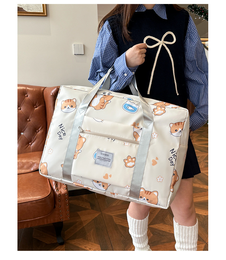 新款可爱大容量手提旅行收纳包衣服收纳袋单肩手提包行李袋旅行包详情16