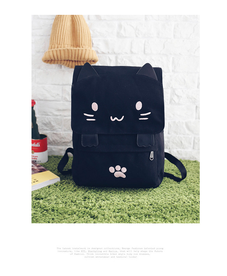 Wholesale Japanese-style cute three-dimensional cat large-capacity schoolbags, cute girls, pink and cute cartoon backpacks, backpacks for girls pic 25