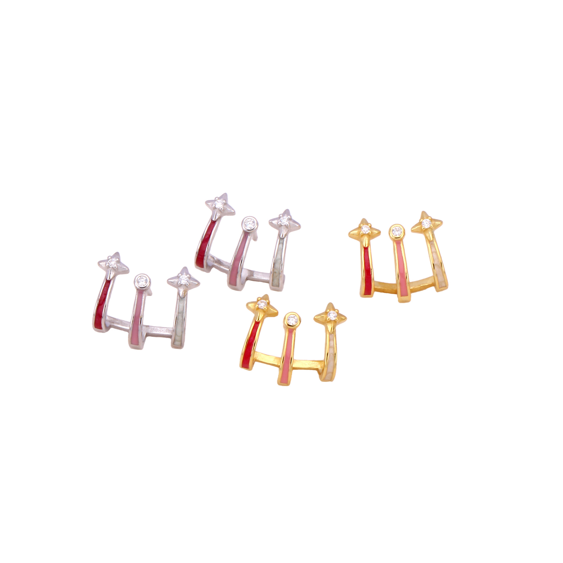 欧美性冷淡风小众简约猪鼻子925纯银耳钉女镂空日字ins风耳环网红详情8