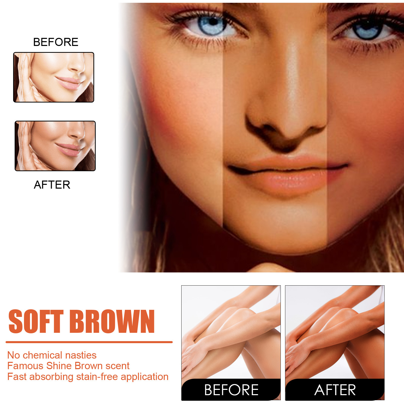 EELHOE Tanning and Post-Sun Repair Combo Wheat Skin Tone Body Tanning and Post-Sun Repair Cream Exclusively for export. Exclusively for export pic 32