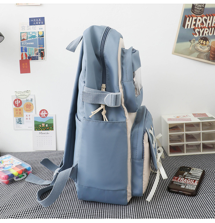 New student schoolbag, Japanese-style cute and fresh girl backpack, large capacity for junior high school students, trendy backpack for primary school boys pic 27