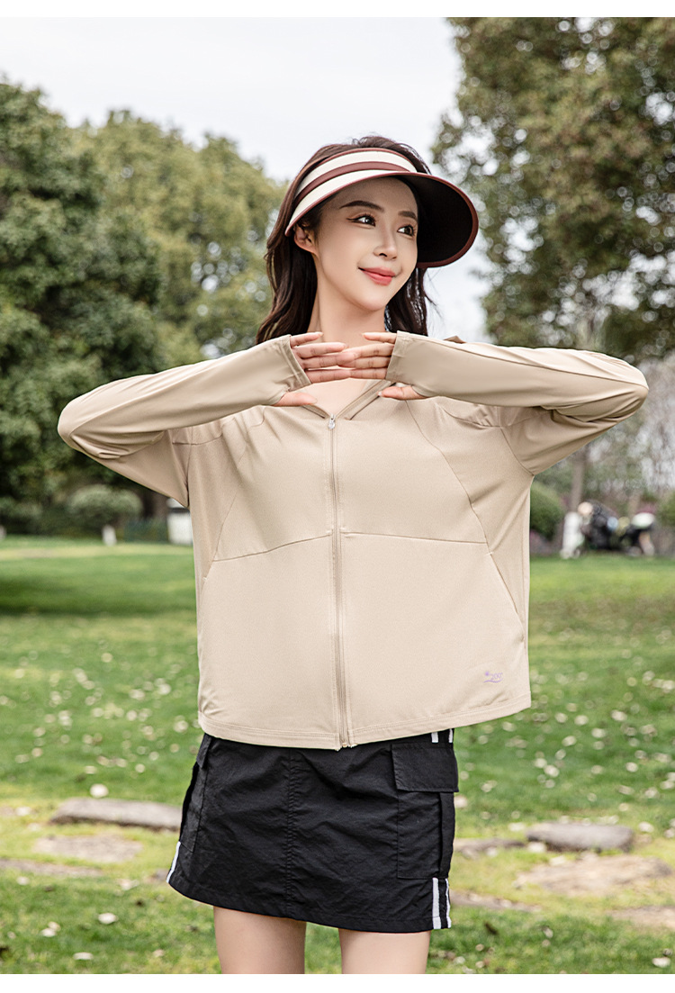 Summer outdoor UPF200+ sun-protective clothing, UV-resistant natural yarn sun-protective clothing for women, thin ice silk sun-protective clothing pic 22