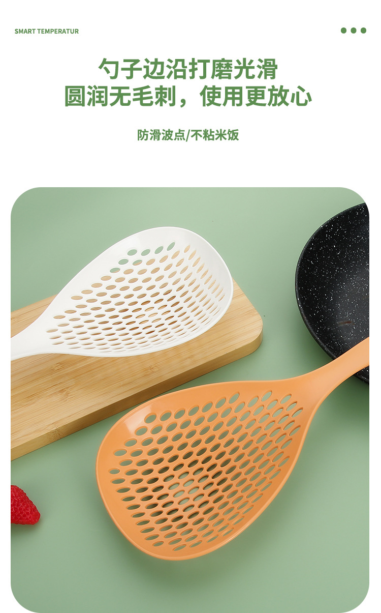 High-temperature resistant large strainer, household kitchen long handle filter screen spoon for scooping dumplings, strainer for scooping noodles, draining water, strainer fence pic 9
