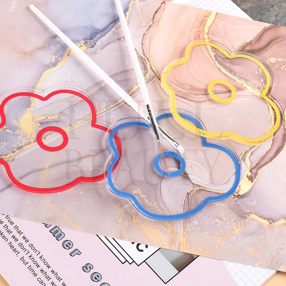 The new nail art tool, ins transparent cartoon pattern bear paw print color palette, showcases nail painting and color matching tool shanilak pic 7