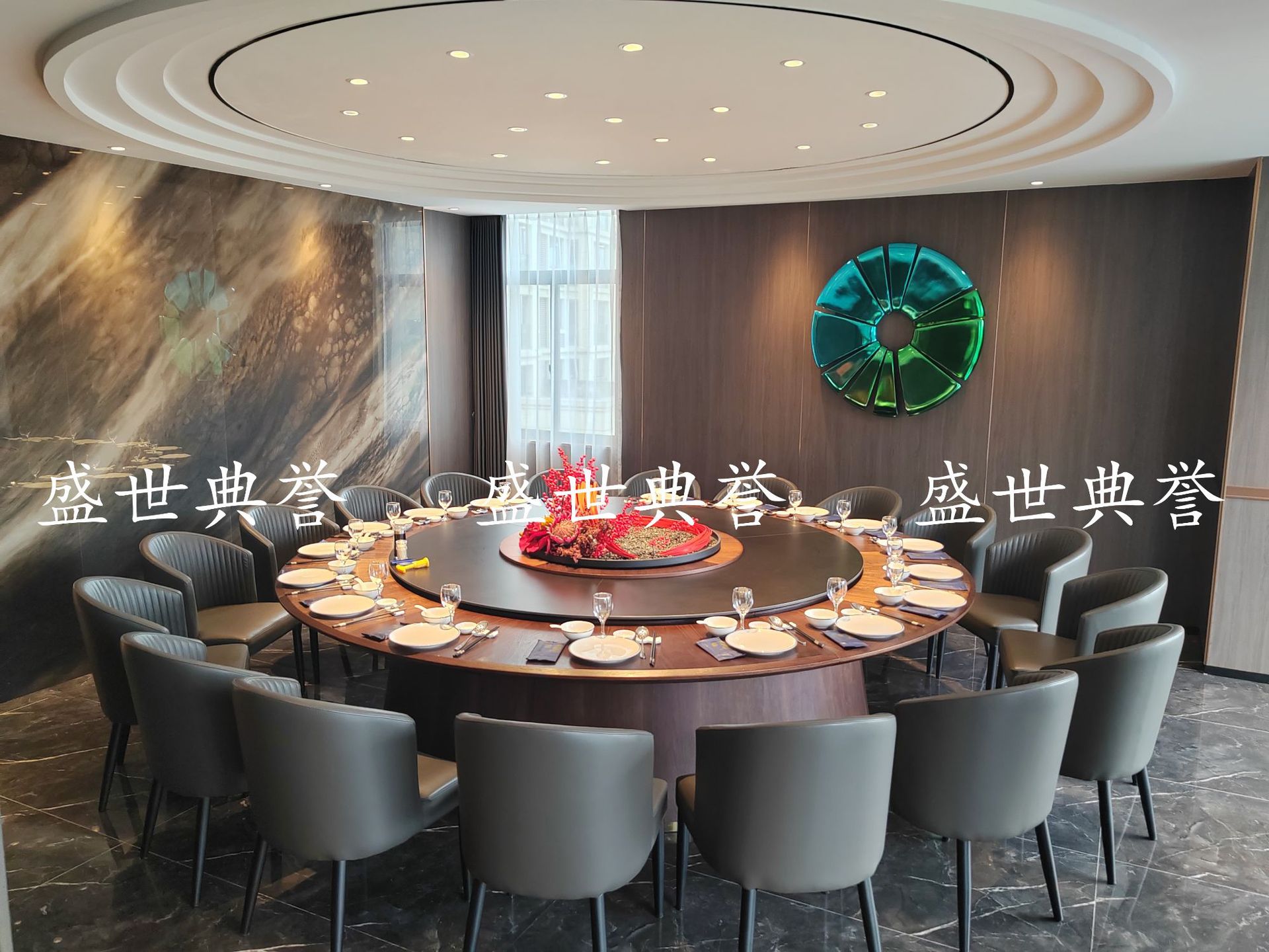 Foshan manufacturer wholesale light luxury dining tables and chairs, seafood Zizi electric tables and chairs, hotel private rooms, simple and modern soft-padded chairs pic 17