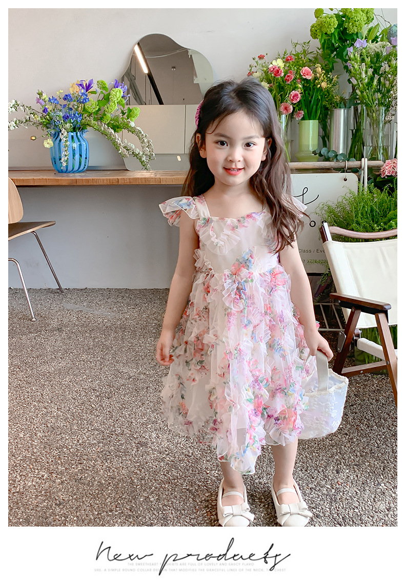 女童夏季公主裙2024新款洋气女宝宝夏装纱裙吊带裙子儿童装连衣裙详情9