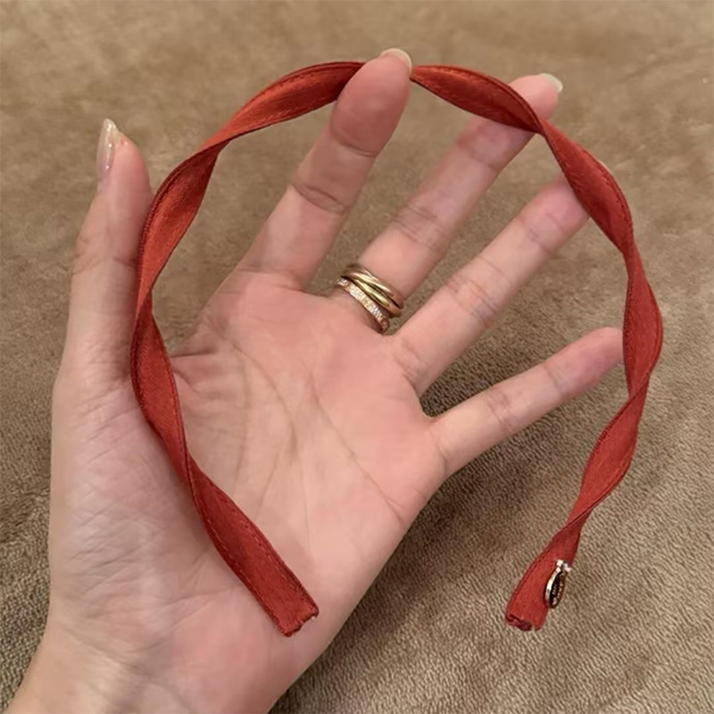 一款两戴！章若楠同款手工丝带螺旋发箍女不勒头扭扭纹压发头箍详情4