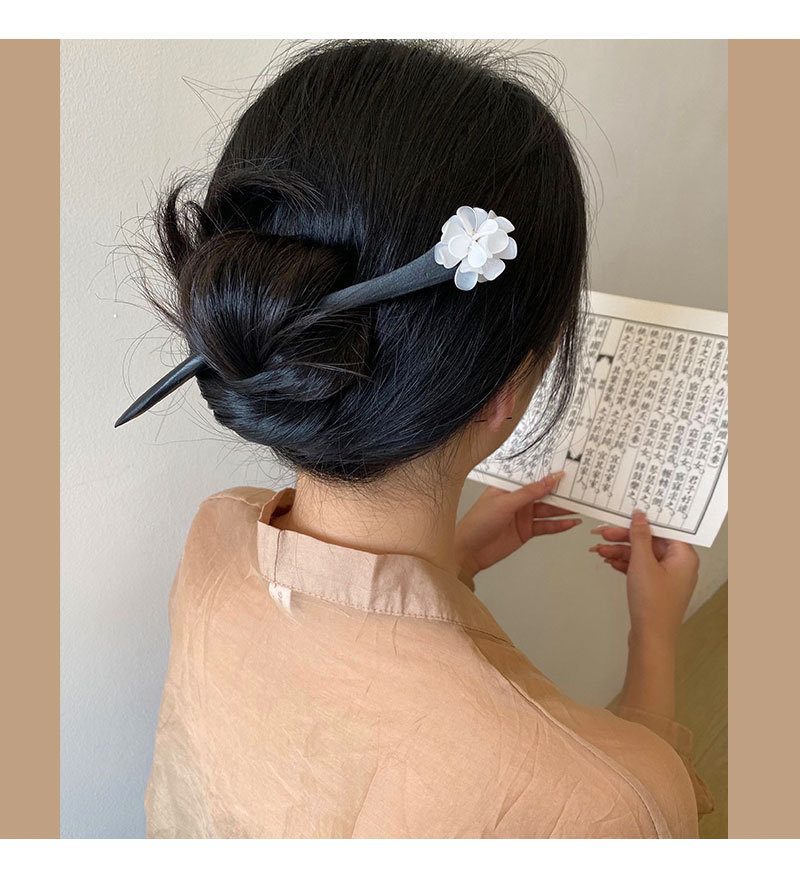 古风木质发簪女黑色檀木高级感簪子新中式简约现代日常发钗子头饰详情11