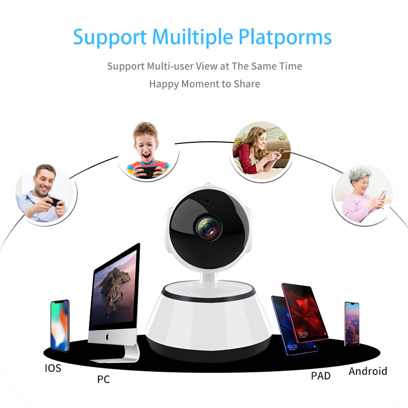 Factory wholesale and consignment delivery of V380 home dog shaking head machine 360-degree wifi high-definition network monitor camera pic 3