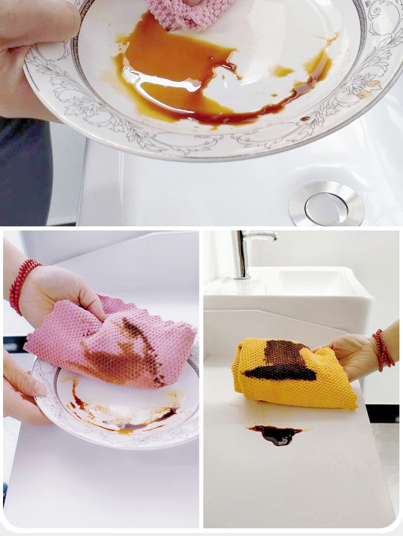 Wholesale household cleaning cloths, glass table cleaning cloths, car cleaning cloths, thickened water-absorbing quick-drying microfiber towels pic 17