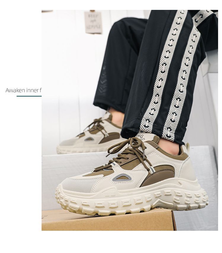 厚底时尚运动鞋夏季新款网红港风透气休闲男鞋工作防滑耐磨老爹鞋详情10