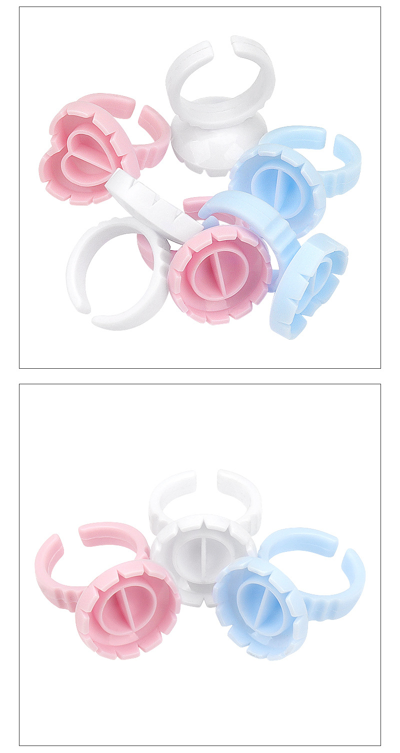 Tattoo ring colorant cup, one-piece one-second blooming glue tray, eyelash extension glue ring, blooming cup pic 14
