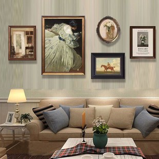 American-style entrance foyer hanging paintings, modern art, European-style vertical corridor and passageway decorative paintings, grand murals, large size pic 4
