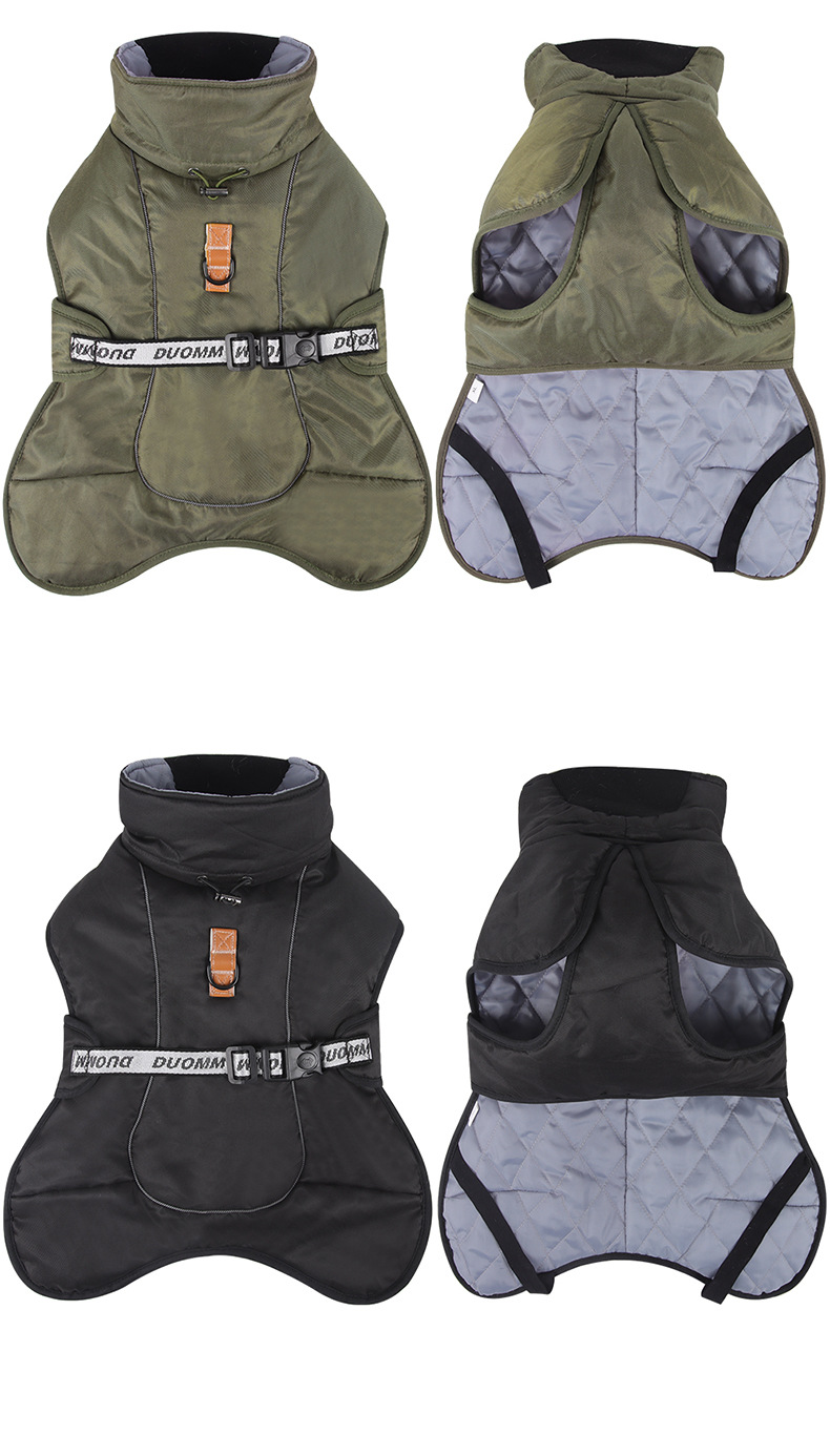 Ropa para mascotas fuera de viaje protección contra el frío y el viento abrigo de perro grueso calor y comodidad ropa de algodón para perros ropa para mascotas pic 15