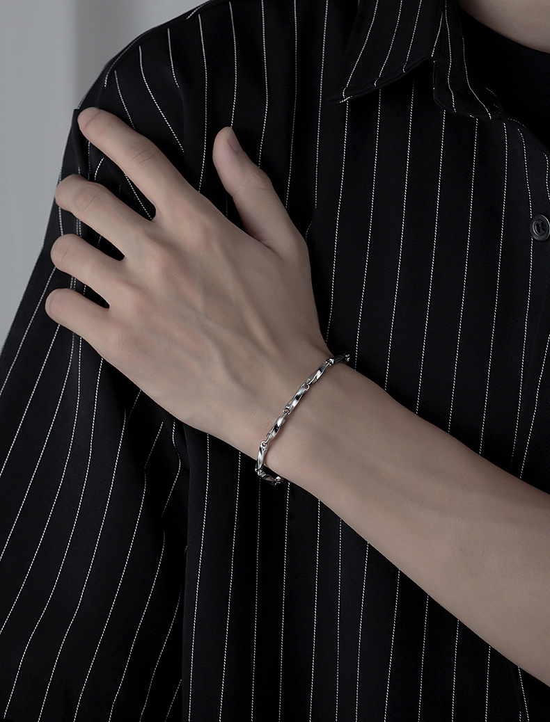 莫比乌斯手链男钛钢不掉色小众百搭高级感简约新款手饰女配饰饰品详情3