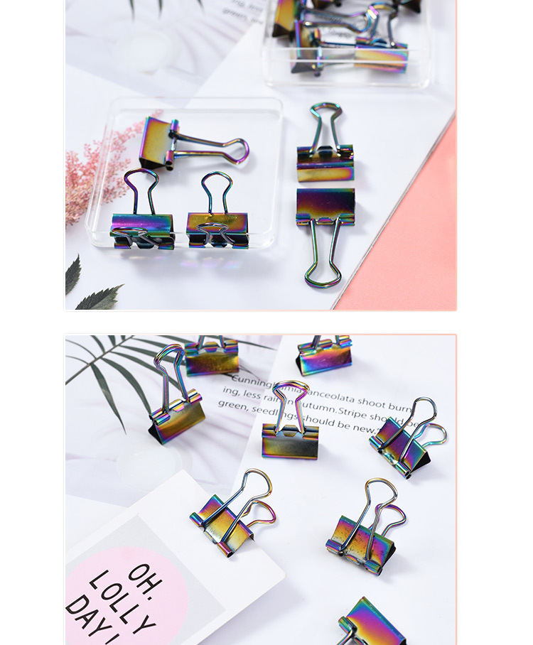 Lidemei InS-style rose gold electroplated pin Long tail clip paper Clip multi-functional creative office set pic 20