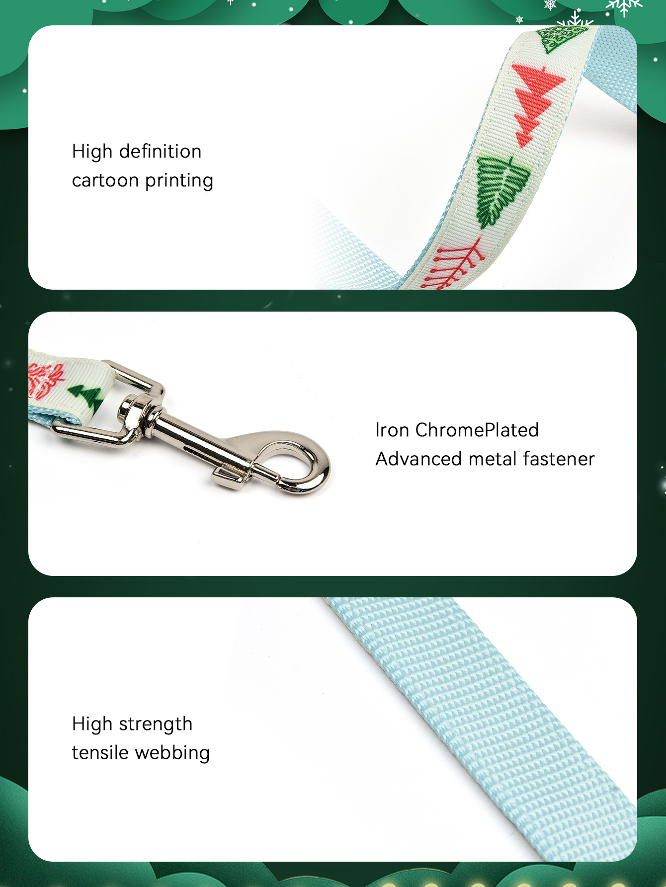 Maidi Cross-border New Product Pet dog Christmas gift, dog leash for going out pic 6