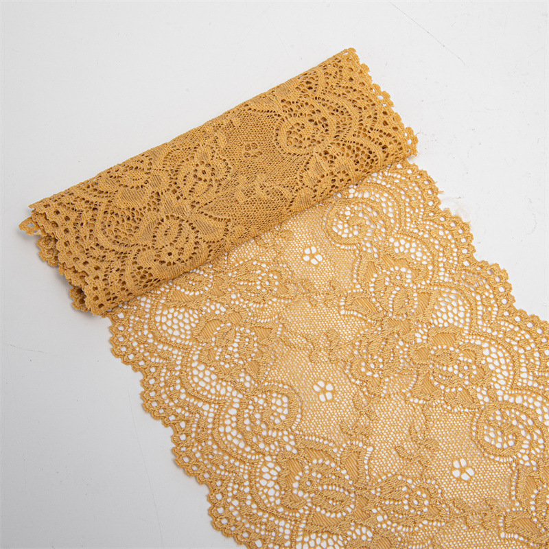 In stock: 15 cm colored stretch lace trim, colored lace nylon trim, soft underwear trim pic 9