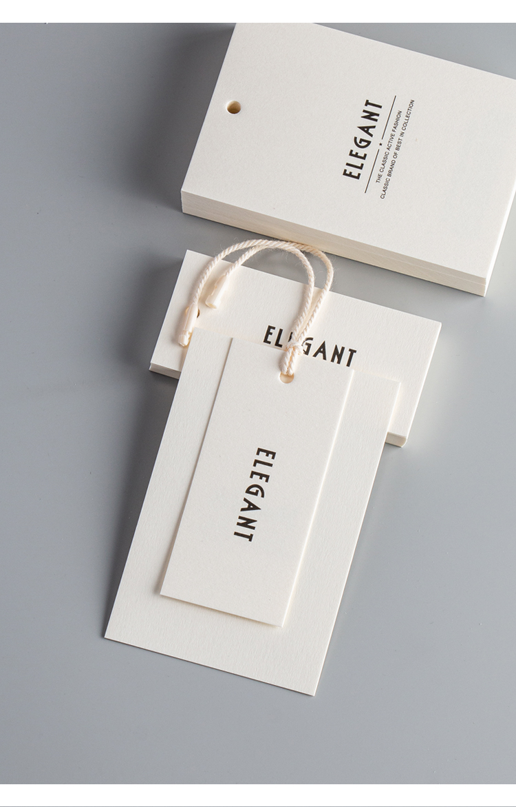 米白卡象牙卡吊牌订 制服装通用挂牌设计订 做LOGO定 制标签现货详情12