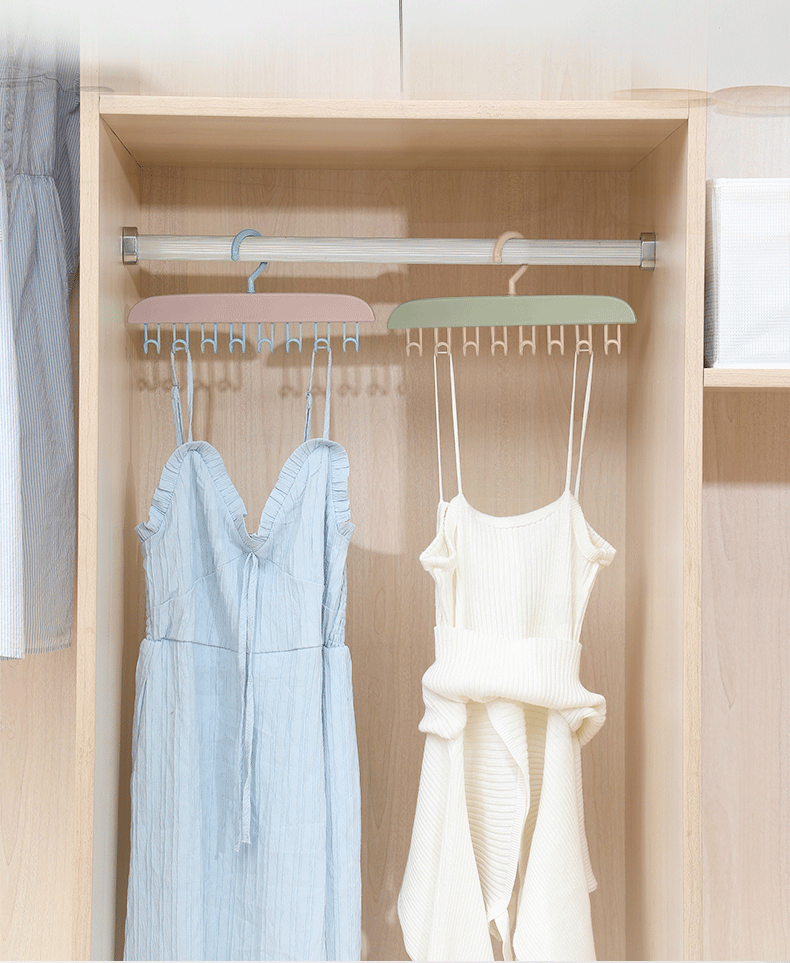 方便多功能收纳神器吊带衣架内衣背心家用宿舍挂钩波浪晾衣架可挂壁架详情3