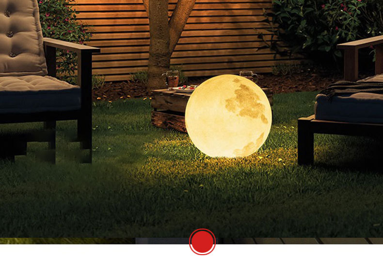 月球灯户外月亮灯星球灯防水花园庭院装饰发光球太阳能草坪圆球灯详情6