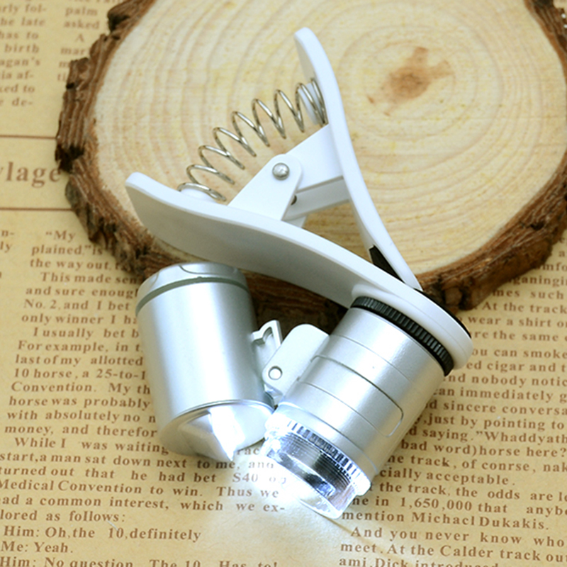 义乌晶辉厂家直销手机夹60倍带验钞LED灯显微镜放大镜 9882W1详情3