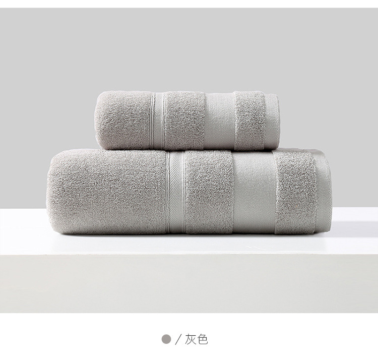 新款外贸大尺寸浴巾吸水男女通用100%纯棉加厚大浴巾套装详情8