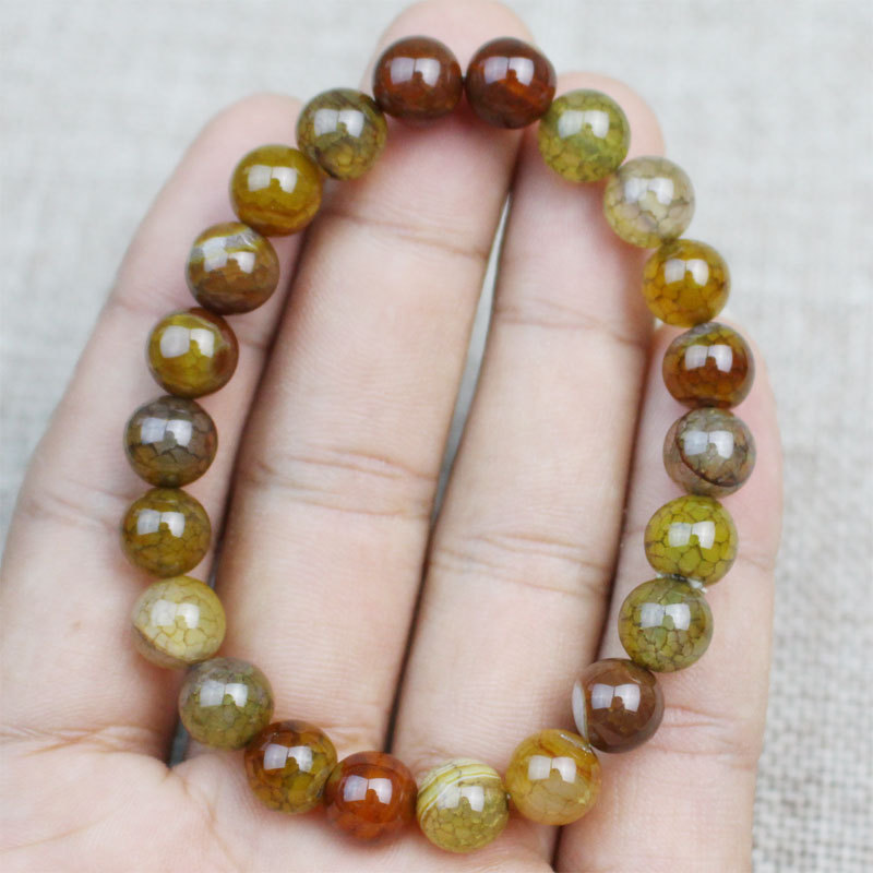 龙纹玛瑙手链男女简约百搭创意佛珠原石玉髓手串水晶饰品厂家批发详情7