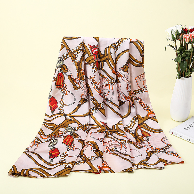 Factory direct sales of new satin chiffon printed fabric and European and American chain pattern shirt fabric in stock for wholesale pic 32