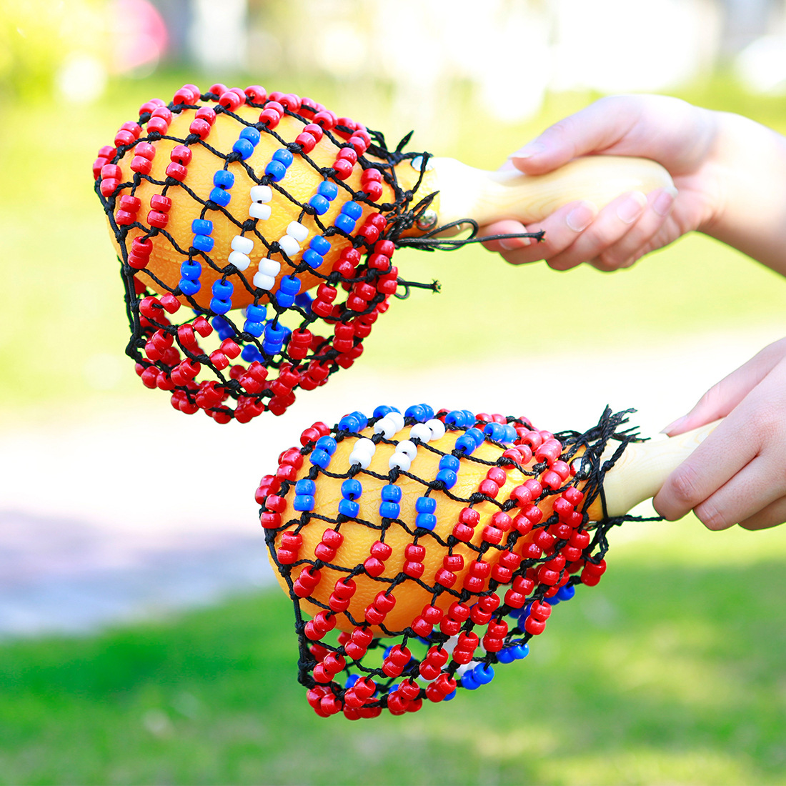 Percussion instruments: bead net sandhammer, ABS hand-cranked sandhammer, early education music toys, sandhammer band, KTV atmosphere, sandball pic 8