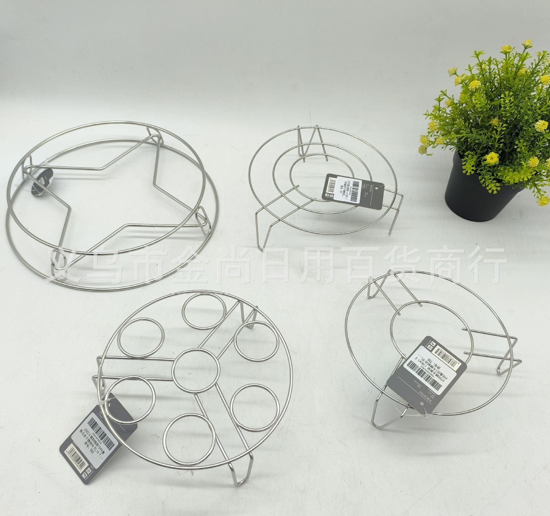 Thickened 304 stainless steel egg rack, steaming rack, water-proof household rice cooker steamer, high-legged steaming rack pic 1