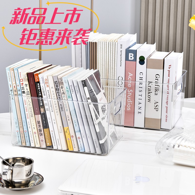 G51ins风透明长方体化妆刷收纳桶桌面杂物收纳学生高级感杂物筒卧室详情6