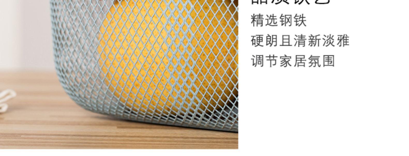 厂家直销北欧铁艺菜篮子厨房收纳筐水果篮桌面零食果蔬小篮子家用详情4
