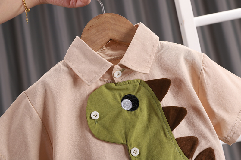男童夏季短袖衬衫套装1-5岁男宝宝新款卡通开衫女童夏装儿童衣服详情11