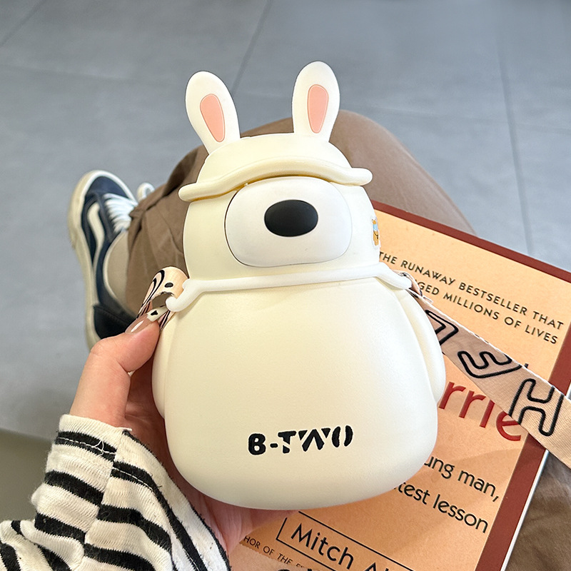 背包熊600ML优质礼品大肚小麦秸秆环保水杯家用水杯漱口杯可印logo广告宣传刷牙杯子泡茶必备 咖啡杯详情10