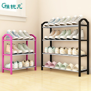 雅锐凡简易组合鞋架三层四层五层收纳鞋架门口整理鞋柜钢管落地详情2