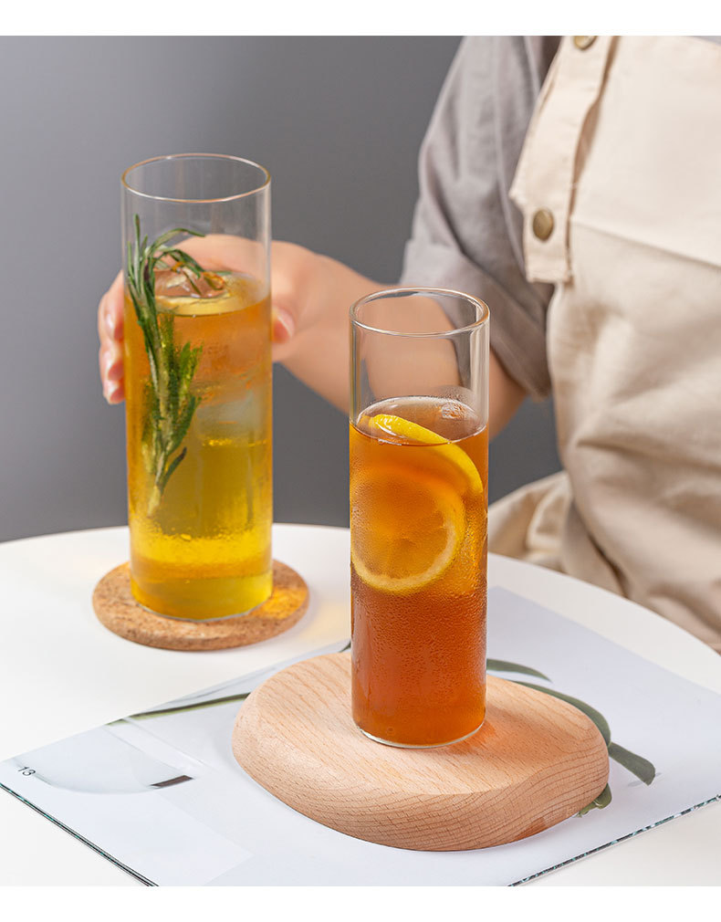 直筒柯林杯耐热玻璃杯网红餐厅长饮杯鸡尾酒杯果汁杯子加长水杯详情7