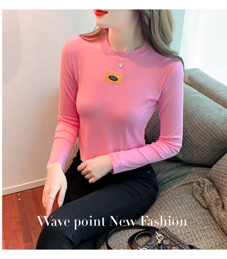 打底衫女内搭秋季2022年新款修身显瘦短款上衣洋气长袖打底小衫潮详情34