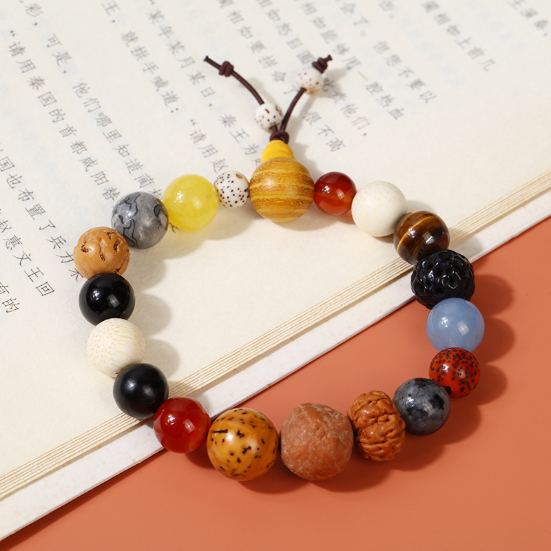 香灰琉璃朱砂十八籽菩提手串男单圈盘玩佛珠手链女小红书同款文玩详情18