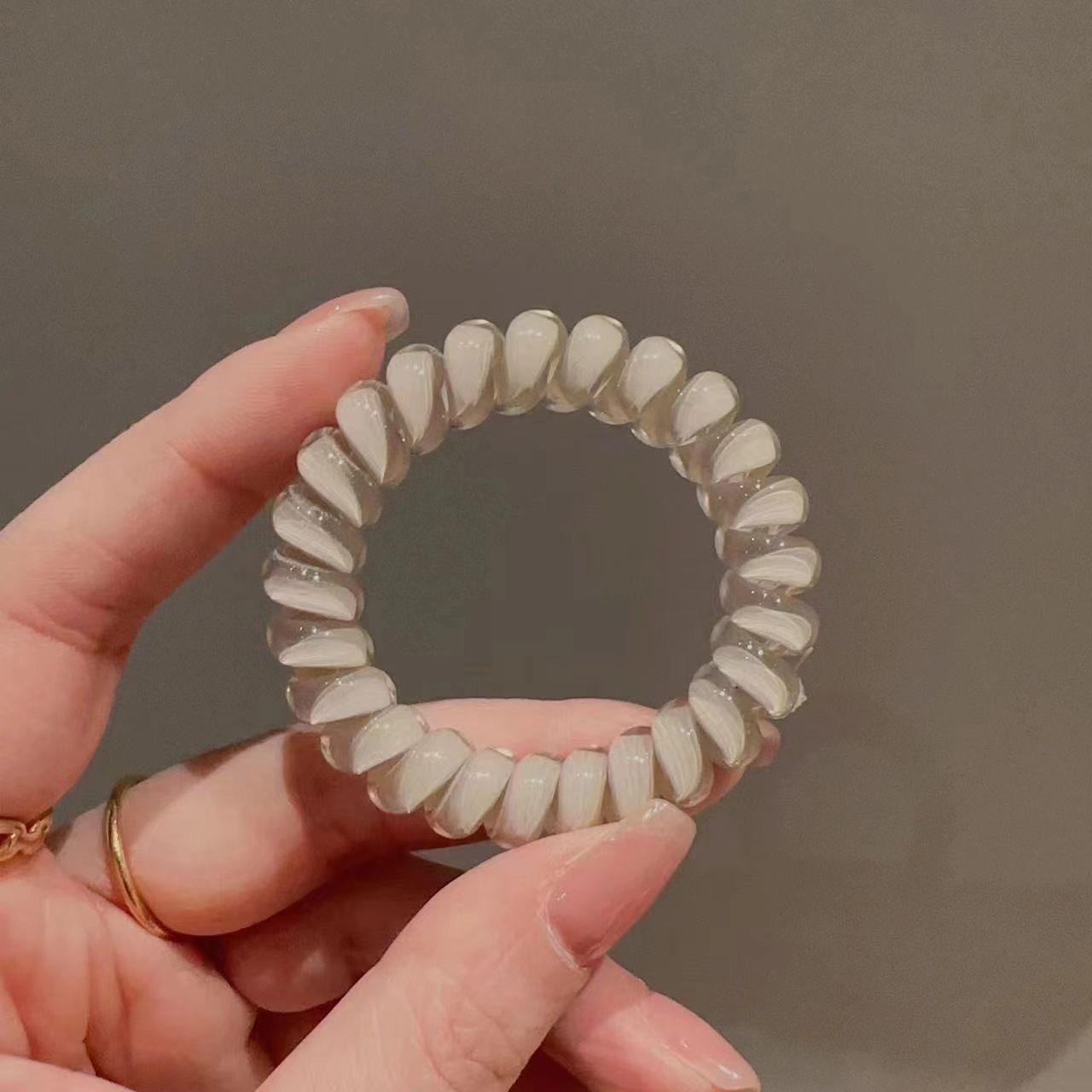 Korean-style girl ~ High-quality grapevine telephone line hair tie, summer versatile hair cord, high appearance level, durable hair accessory pic 15