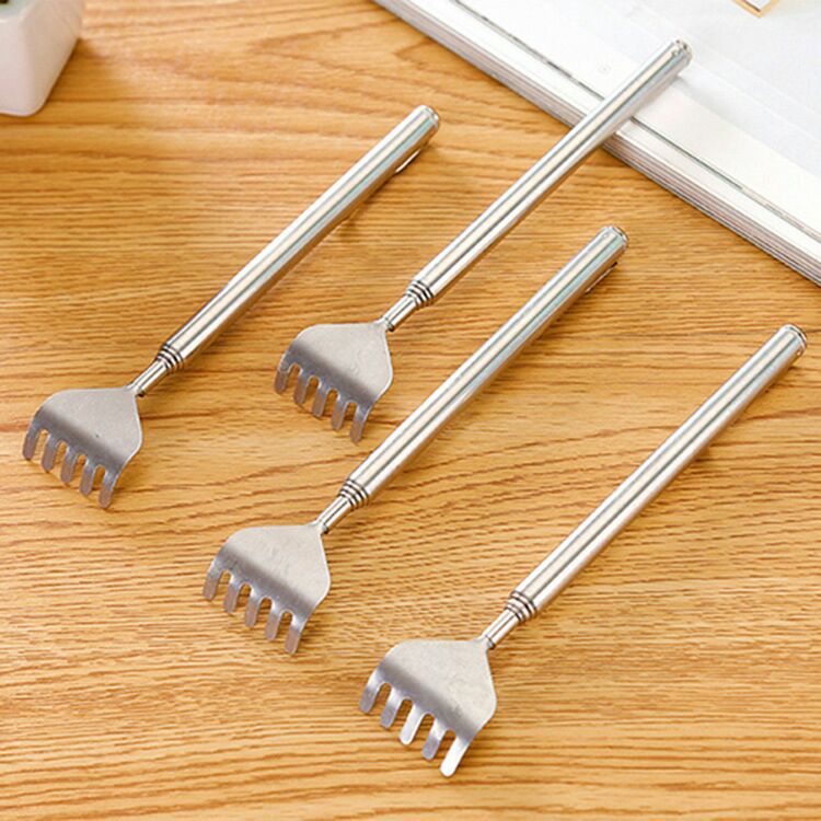 All-steel handle five-section, no need to ask for help, stainless steel itch-scratching rake, telescopic itch-scratching, elderly joy, filial son hand scratch-back device wholesale pic 12