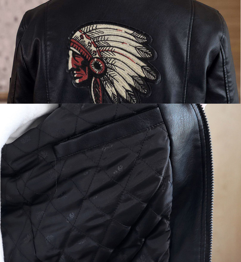 The new winter leather jackets for men, Korean-style leather jackets for men, cotton and thickened motorcycle suits, and pilot jackets are all trendy pic 12