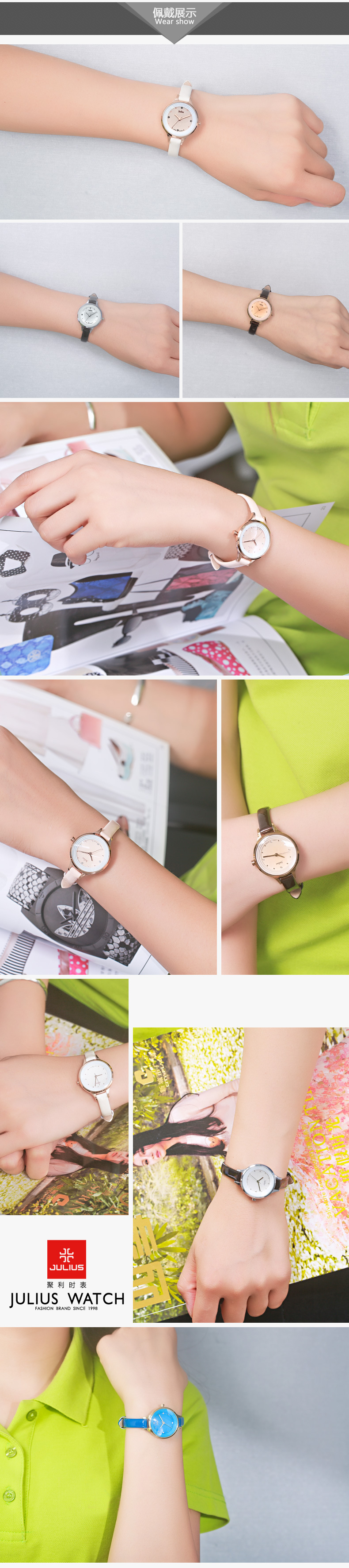 聚利时女表时尚罗马表盘防水女士手表皮带女表 JA-833详情5