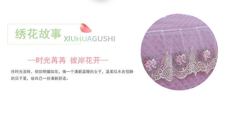 布艺蕾丝洗衣机防尘罩蕾丝褶皱花边防尘滚筒全自动通用洗衣机罩详情3