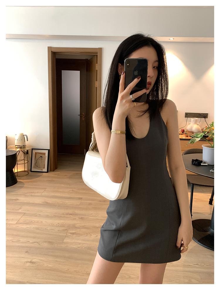 NTASYSKINSC 嫣高实穿自留90s复古时髦深U背心连衣裙裤防走光详情20
